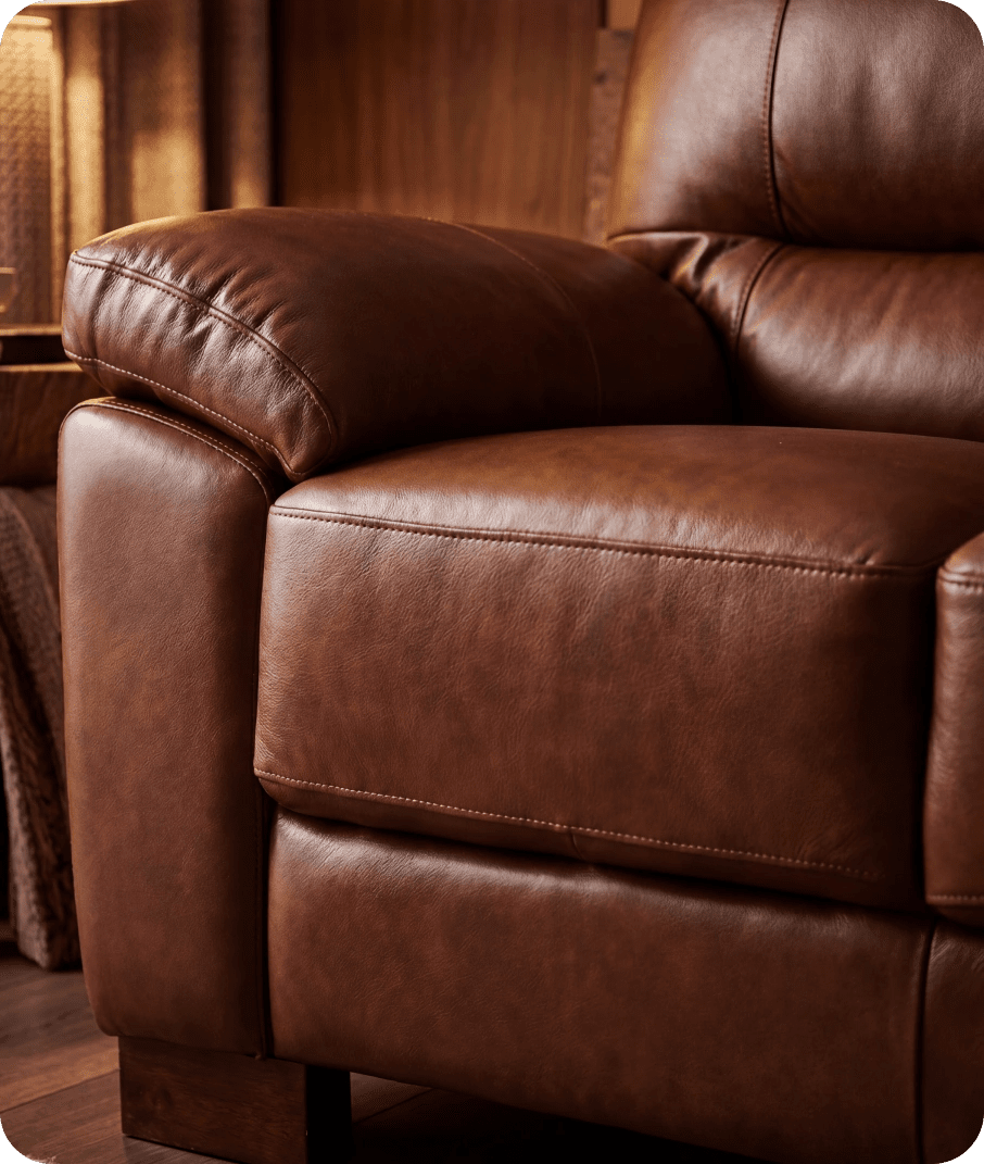 Dalmore Genuine Leather Tan 2 Seater Sofa