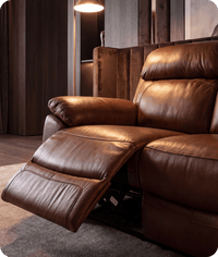 Torino Genuine Leather Tan  Electric Power Recliner 2 Seater Sofa