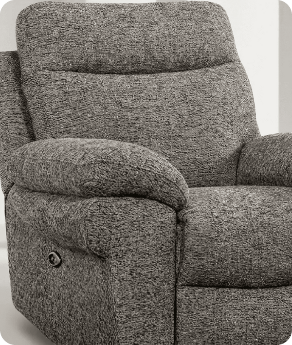 Lunaro Brown Fabric Electric Recliner Armchair