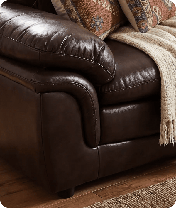 Florence Brown Leather 3 Seater Sofa