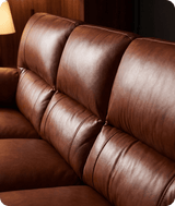 Dalmore Genuine Leather Tan 3 Seater Sofa