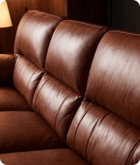 Dalmore Genuine Leather Tan 3 Seater Sofa