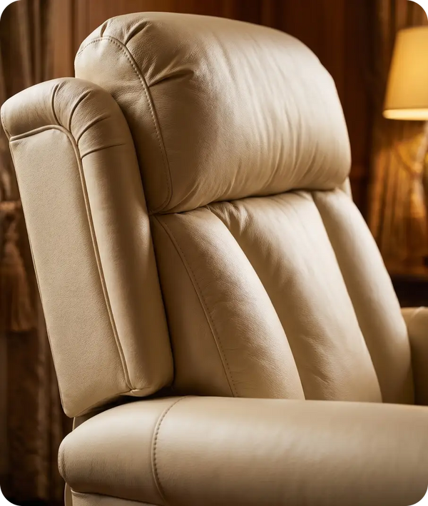Derby Genuine Leather Cream Rise & Recline Mobility Chair