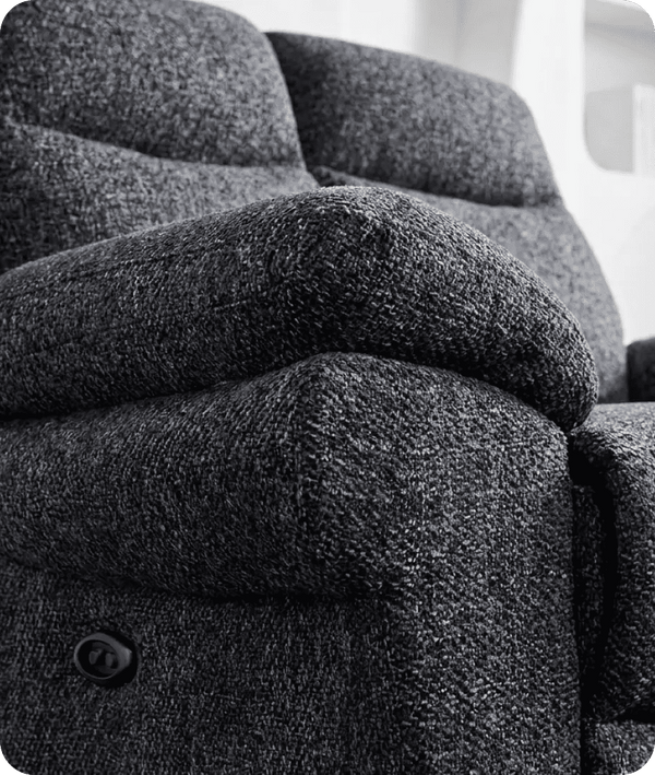 Lunaro Grey Fabric Electric Recliner 2 Seater Sofa