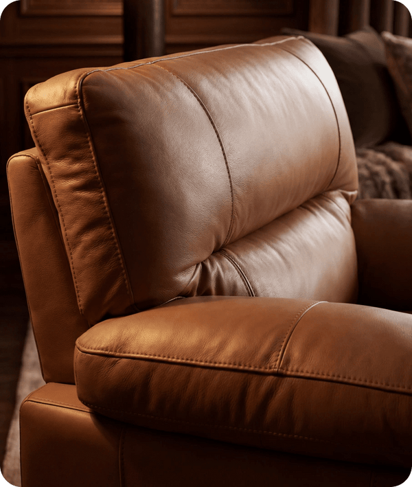 Dalmore Genuine Leather Caramel Armchair