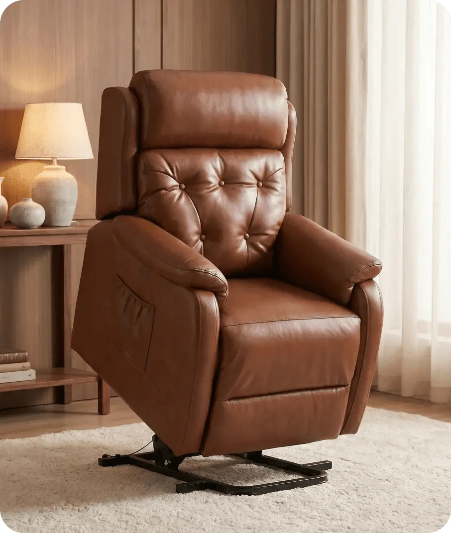 oliver-tan-leather-rise-and-recline-chair-in-a-uk-living-room