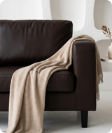 Nova Brown Leather 3 Seater Sofa