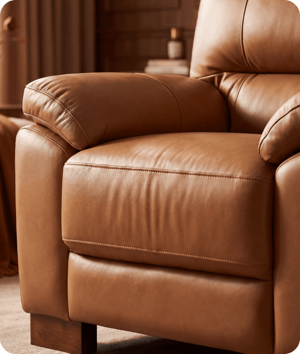 Dalmore Genuine Leather Caramel Armchair