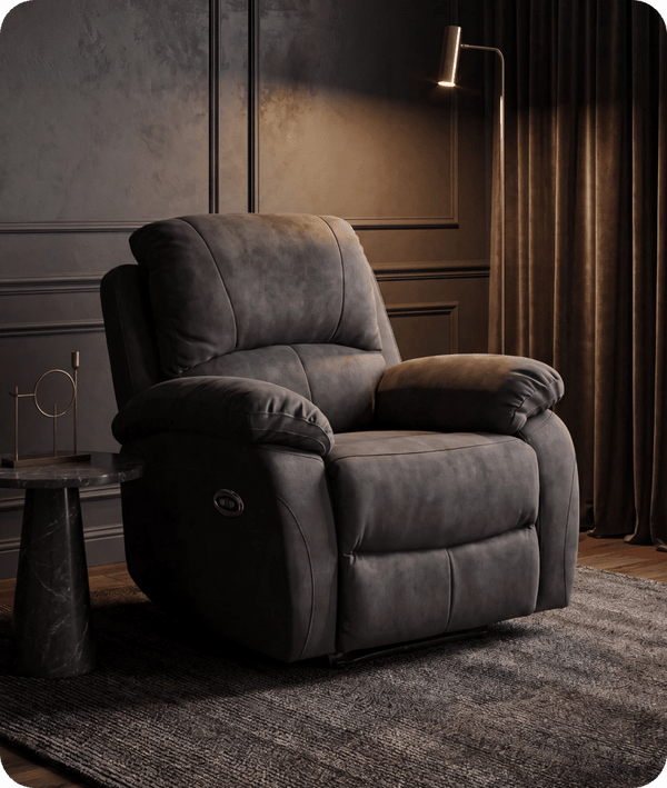 Serano Grey Fabric Electric Armchair