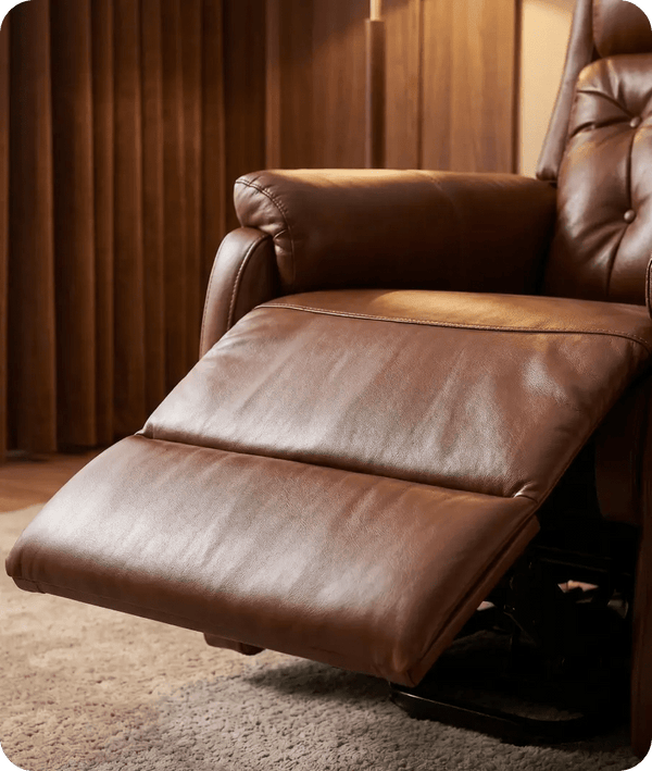 Oliver Genuine Leather Tan Rise & Recline Mobility Chair