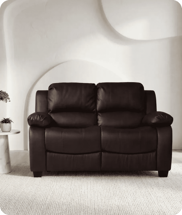 Veloura Brown Leather 2 Seater Sofa