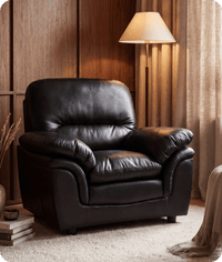 Florence Black  Leather Armchair
