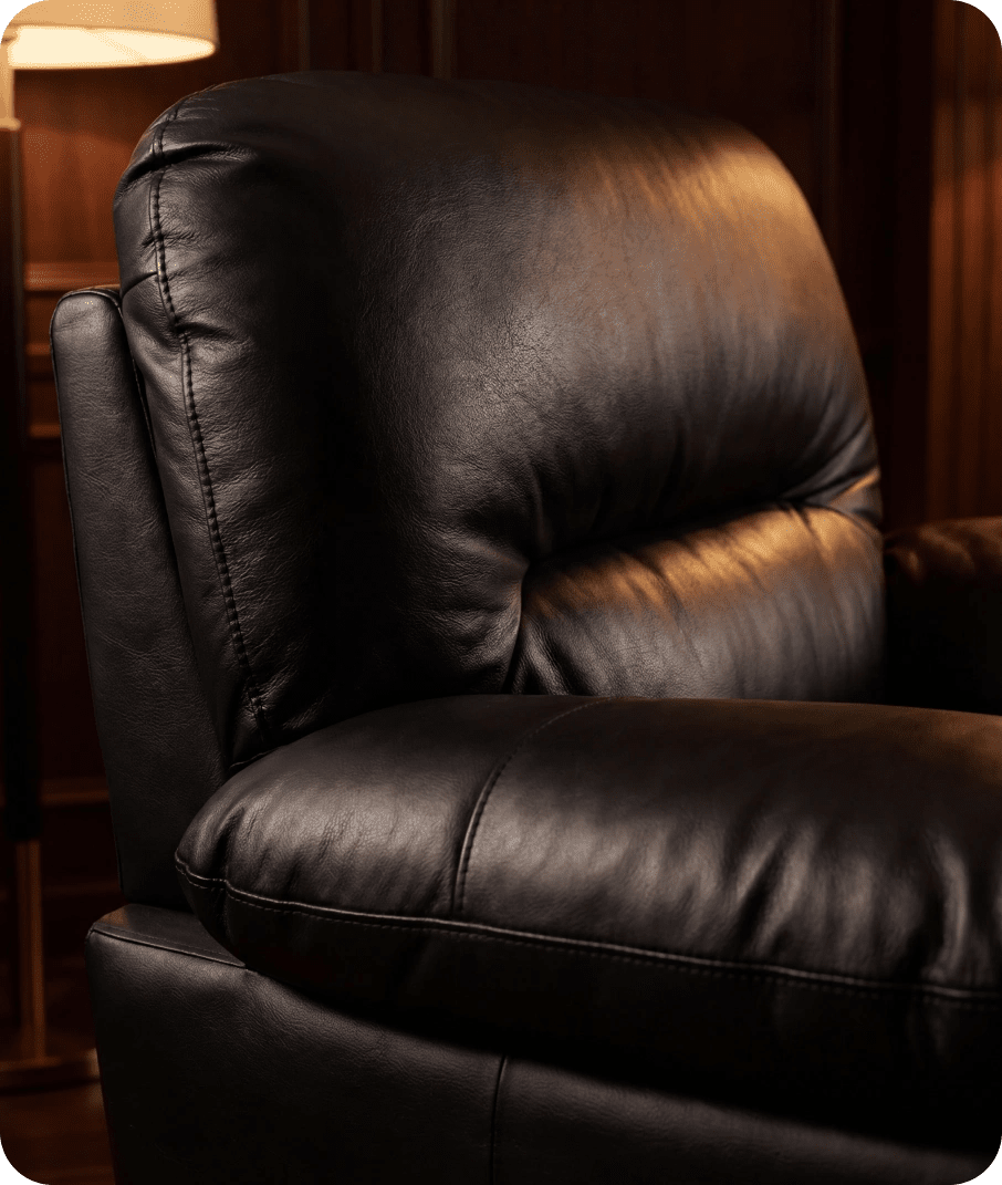 Florence Black  Leather Armchair