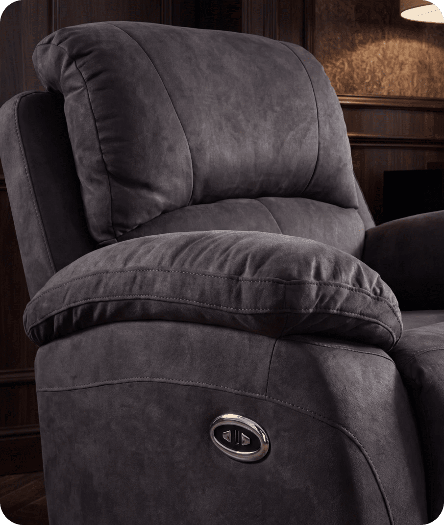 Serano Grey Fabric Electric Armchair
