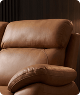 Torino Genuine Leather Caramel Electric Power Recliner 2 Seater Sofa