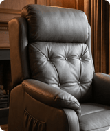 Oliver Genuine Leather Grey Rise & Recline Mobility Chair