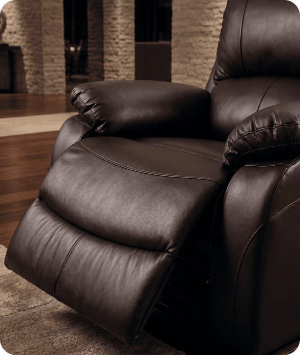 Serano Brown Leather Manual Recliner Armchair