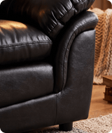 Florence Black  Leather Armchair