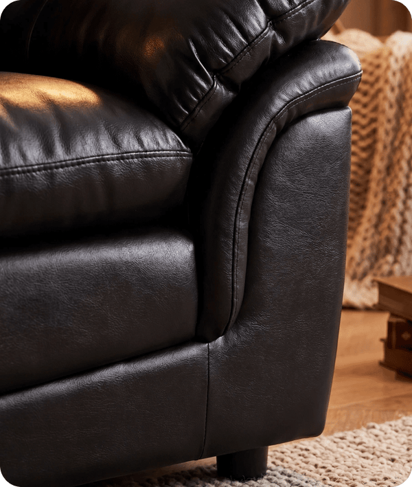 Florence Black  Leather Armchair