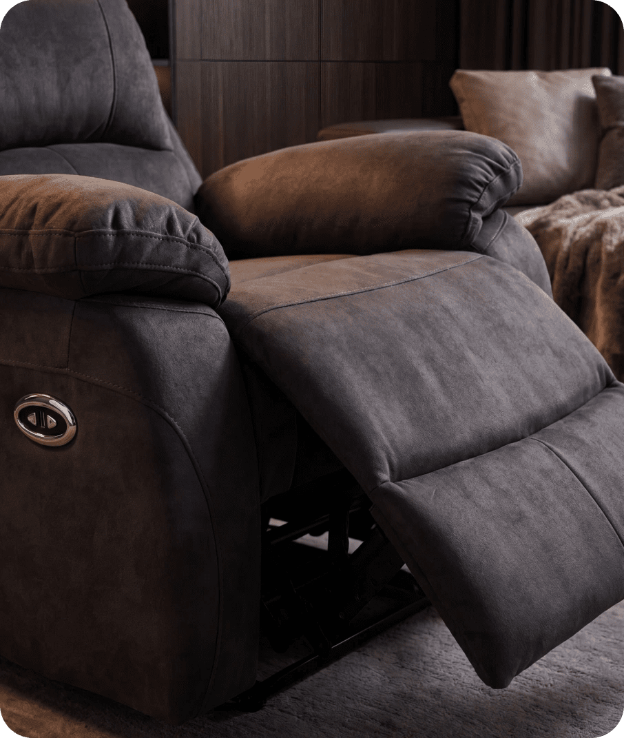 Serano Grey Fabric Electric Armchair