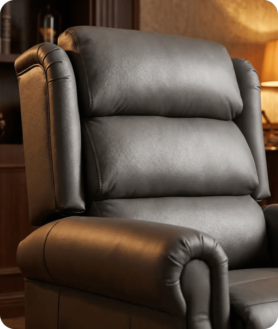 Cambridge Genuine Leather Grey Rise & Recline Mobility Chair
