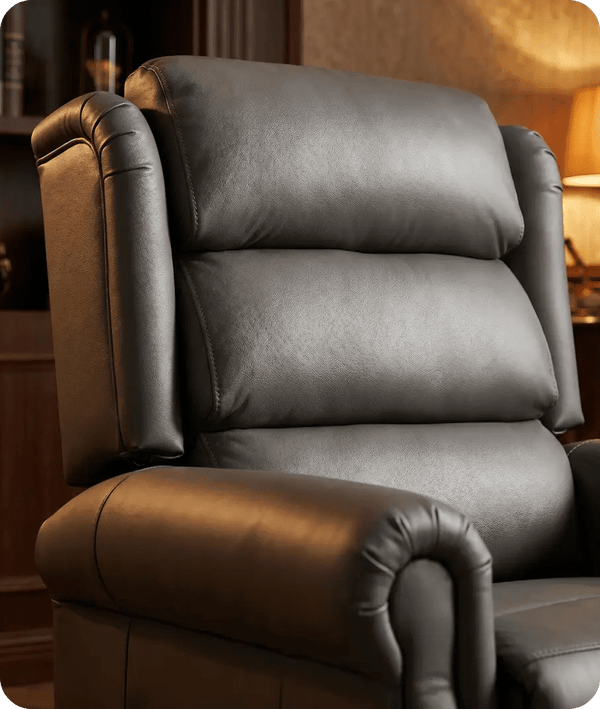 Cambridge Genuine Leather Grey Rise & Recline Mobility Chair