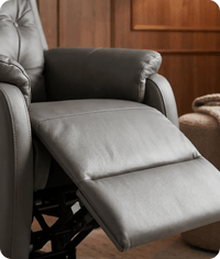 Oliver Genuine Leather Grey Rise & Recline Mobility Chair