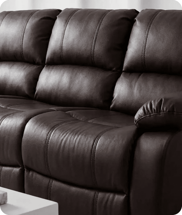 Veloura Brown Leather 3 Seater Sofa