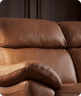 Torino Genuine Leather Caramel Electric Power Recliner 3 Seater Sofa