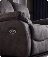 Serano Grey Fabric Electric Recliner 2 Seater Sofa
