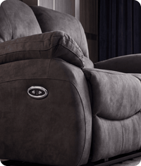 Serano Grey Fabric Electric Recliner 2 Seater Sofa