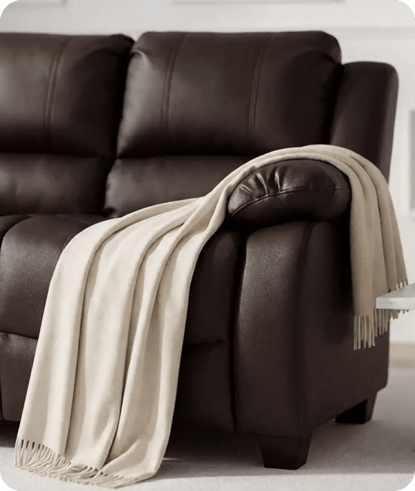 Veloura Brown Leather 3 Seater Sofa