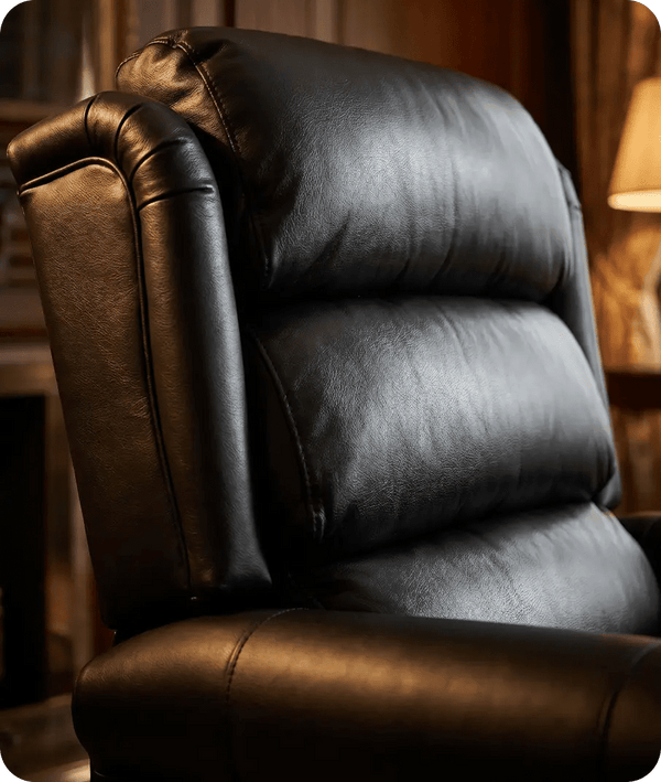 Cambridge Genuine Leather Black Rise & Recline Mobility Chair