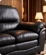 Florence Black Leather 2 Seater Sofa