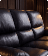 Florence Black Leather 3 Seater Sofa