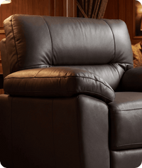 Dalmore Genuine Leather Grey Armchair