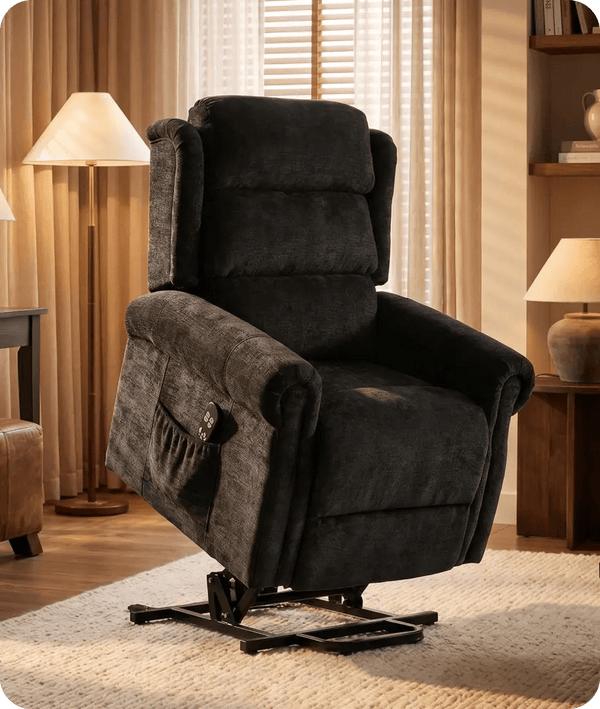 Cambridge Black Fabric Rise & Recline Mobility Chair