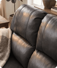 York Grey Leather 3 Seater Manual Recliner Sofa