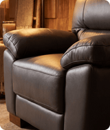 Dalmore Genuine Leather Grey Armchair