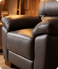 Dalmore Genuine Leather Grey Armchair
