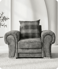 Florence Scatter Grey Fabric Armchair