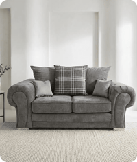 Florence Scatter Grey Fabric 2 Seater Sofa
