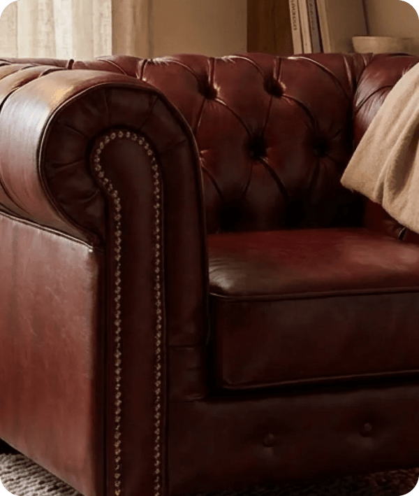 Windsor Classic Red Leather Antique Armchair