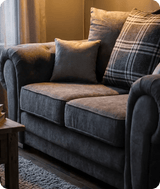 Florence Scatter Grey Fabric 2 Seater Sofa