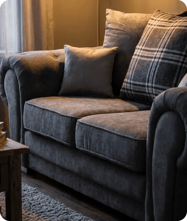 Florence Scatter Grey Fabric 2 Seater Sofa