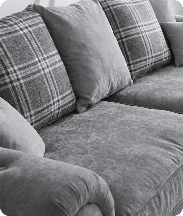Florence Scatter Grey Fabric 4 Seater Sofa