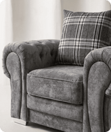 Florence Scatter Grey Fabric Armchair