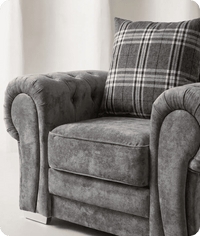 Florence Scatter Grey Fabric Armchair