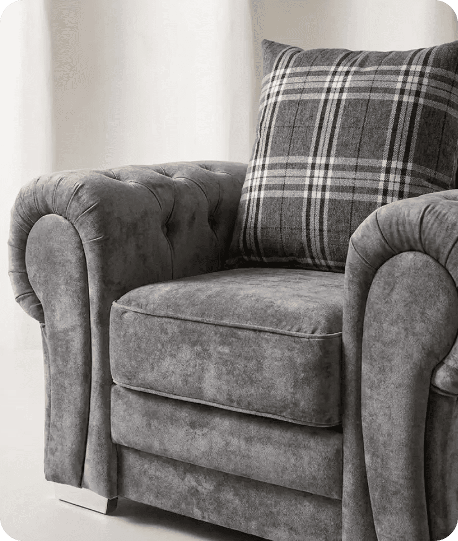 Florence Scatter Grey Fabric Armchair