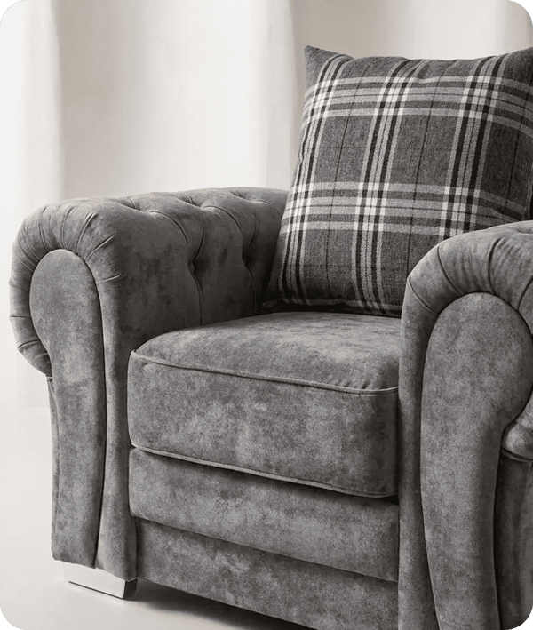 Florence Scatter Grey Fabric Armchair